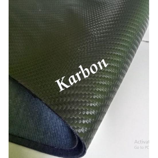 KULIT JOK motif KARBON polos / sarung jok motor serat karbon