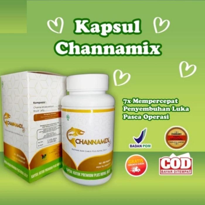 GROSIR CHANAMIX ASLI ORIGINAL KAPSUL IKAN GABUS KUTUK - OBAT LUKA PASKA OPRASI