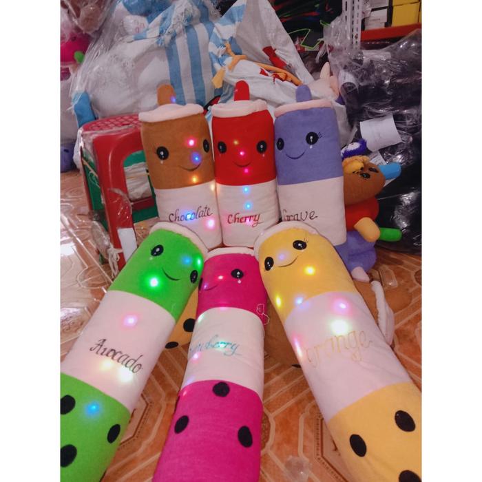 Boneka Guling Boba Size Xl Lampu Led Ukuran 60 Cm