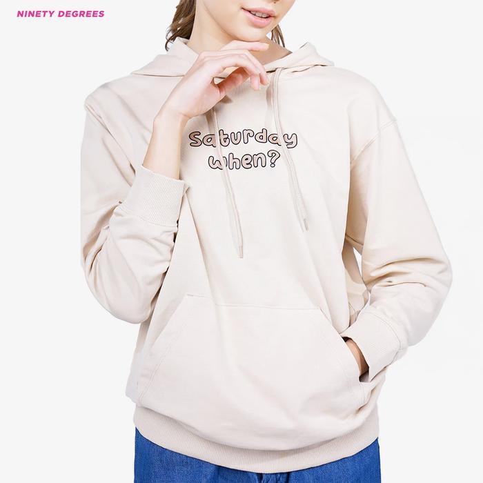 Ghina Cream Sweater Hoodie 34399D1Cm - Ninety Degrees