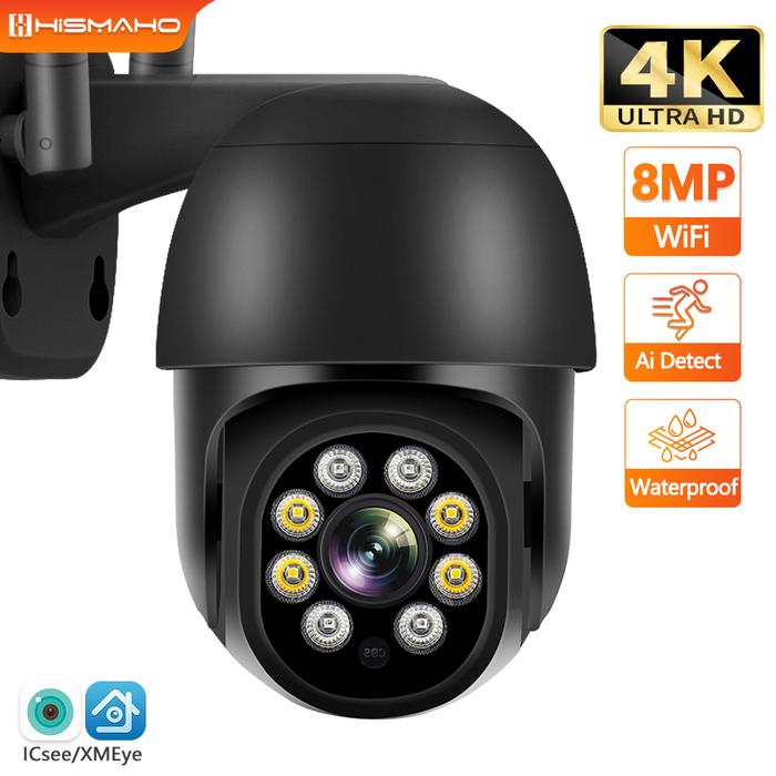 4K WiFi Surveillance Camera 8MP Outdoor CCTV 5MP Security Protection