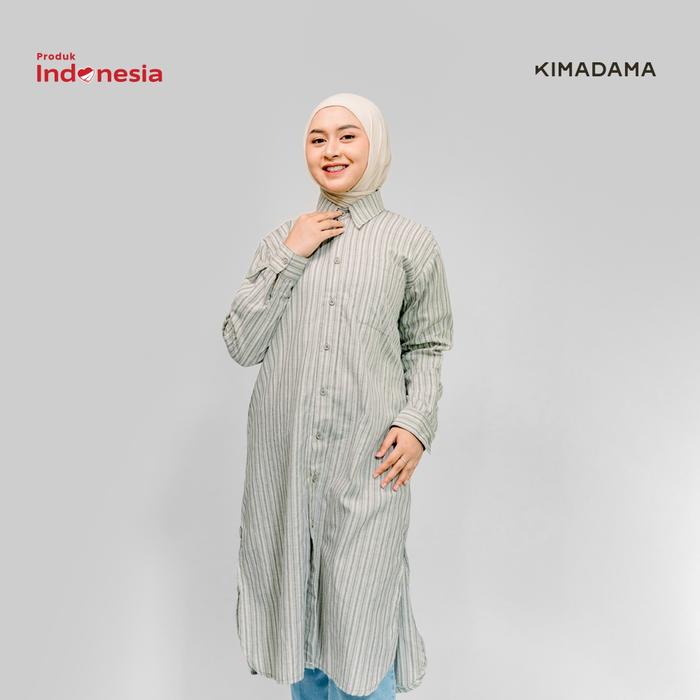 KIMADAMA Kamaniya Cotton Midi Dress | Dress Tunik Wanita Bahan Katun Premium Adem Anti Kusut | Midi