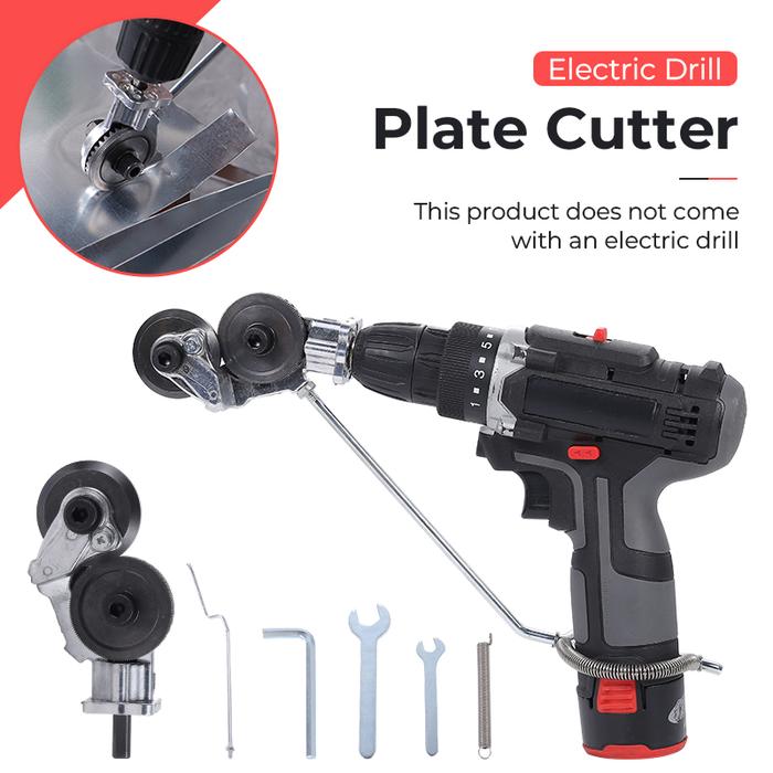 1set Electric Drill Plate Cutter Metal Nibbler Drill Attachment High Speed Rotor Electric Metal Nibb