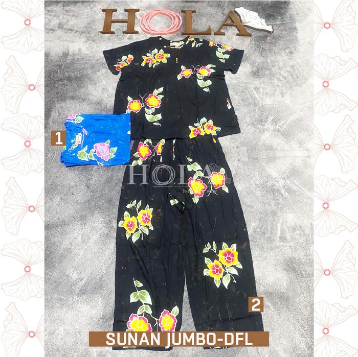 HOLA_FASH | SETELAN CP SUNAN JUMBO LENGAN PENDEK, BATIK SUNAN XL