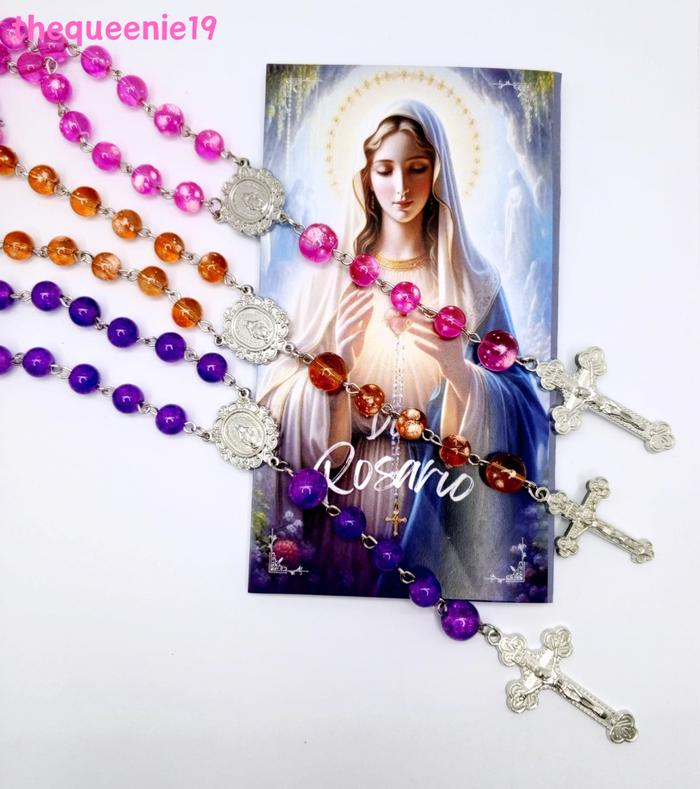 Rosario Kalung Doa Katolik | Rosario Beads | Rosario & Lembar Doa