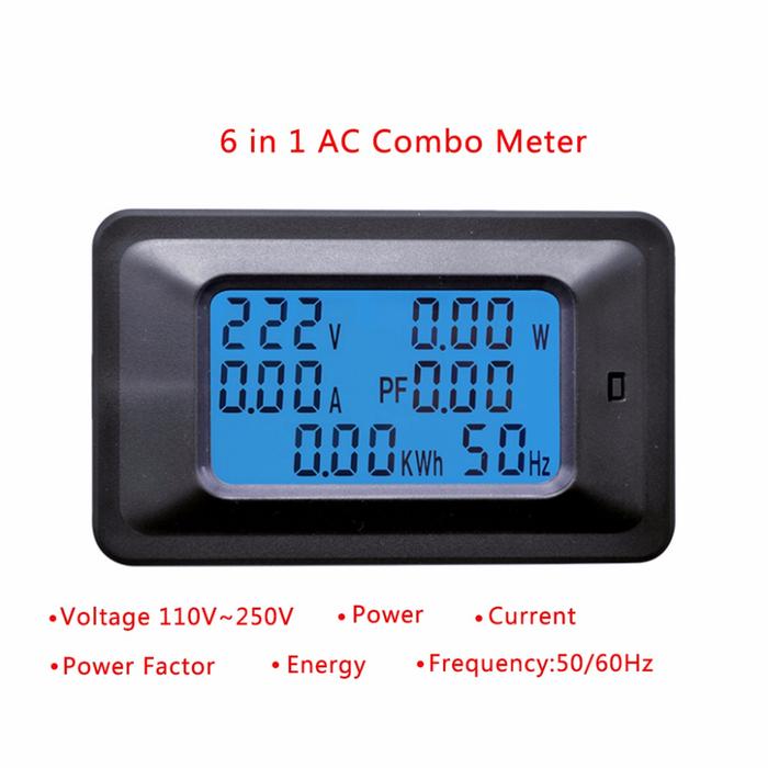 20A/100A AC LCD Digital Panel Power Watt Meter Monitor Voltage KWh