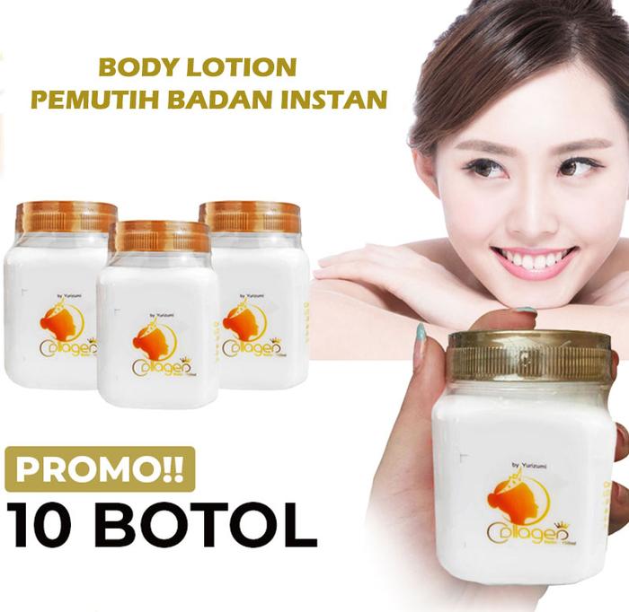 10 Pcs Bibit Collagen Bibit Pemutih Kulit Badan Wajah Ampuh / Lotion