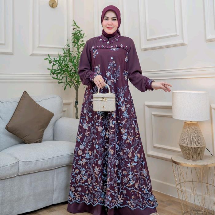 ZAHIRA Dress tulle garden mix marbella anti UV PREMIUM ORIGINAL by Arsyakayla pakaian gamis muslim w