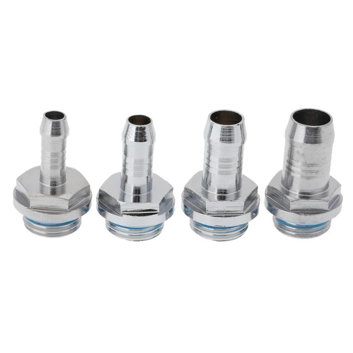 6pcs Barb-Fitting PC Water Cooling Two-Touch Fitting G1/4 Thread Barb