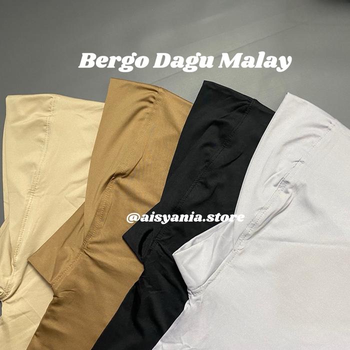 AISYANIA - Hijab Dagu Malaysia Size M l Bahan Jersey Premium l Bergo Dagu Ikmal l Wanita Instan Keru