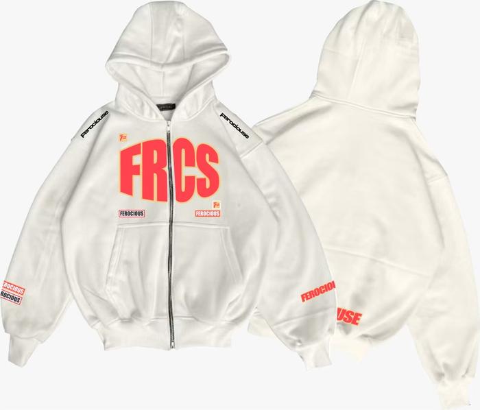 Jaket Sweater Hoodie Boxy Zipper frcs  signature Bahan 100% Cotton Fleece Nyaman 280 gsm Distro Leng