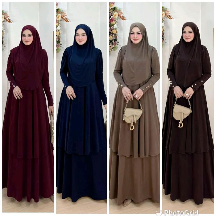 gamis set syari arima jersei by avrilia