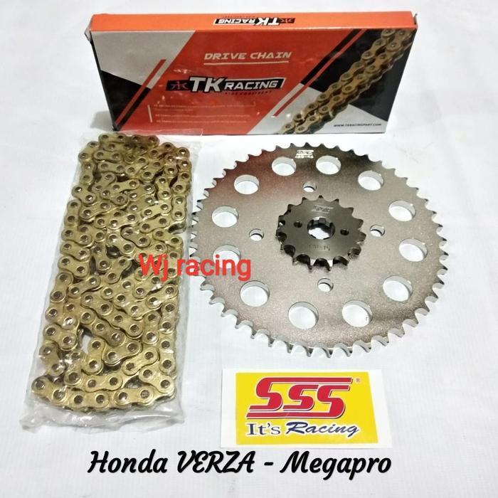 Gear Set Sss Verza - Megapro Rantai Gold Tk Racing 428Hs #Gratisongkir