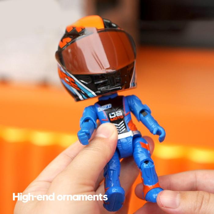 Figur Pembalap Motorcycle Driver Racer Helm Paduan Premium Hadiah Anak