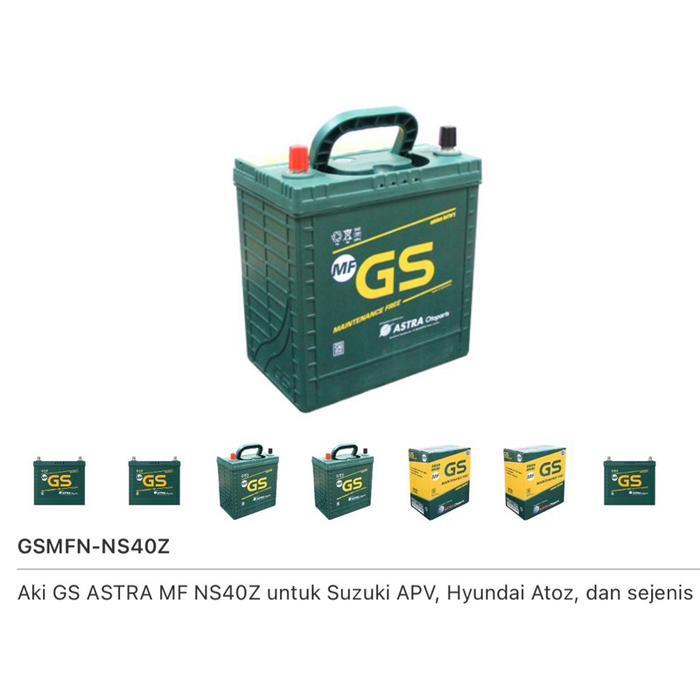 AKI MOBIL KERING GS ASTRA MF NS40Z 35 AMPER GS ASTRA ORIGINAL MITSUBISHI SS SUZUKI FUTURA AVANZA APV