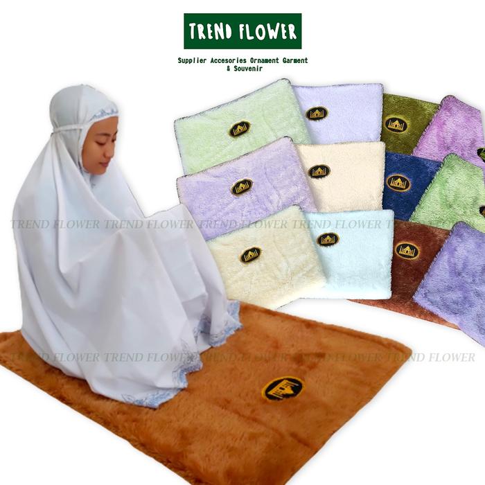 SAJADAH TEBAL BULU RASFUR PREMIUM 80X120CM HALUS AMBAL SHOLAT Lembut Muslim