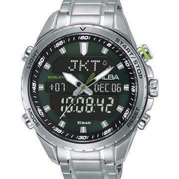 JAM TANGAN PRIA ALBA AZ4063 AZ4063X1 DIGITAL STAINLESS STRAP ORIGINAL