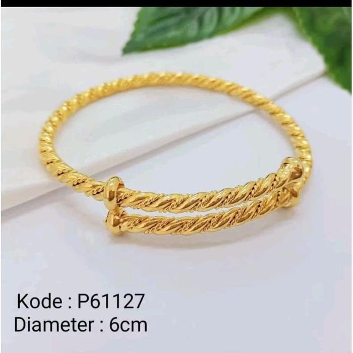 GELANG TANGAN TITANIUM LILIT CANTIK
