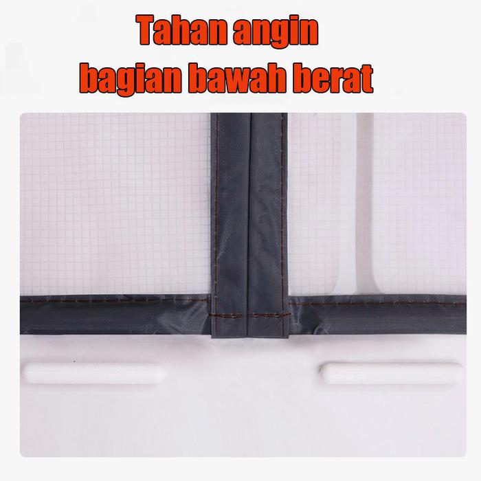 Tirai Pintu Magnet Solusi pencegah serangga masuk Tirai Magnet Elegan bahan plastik Tirai Pintu Magn