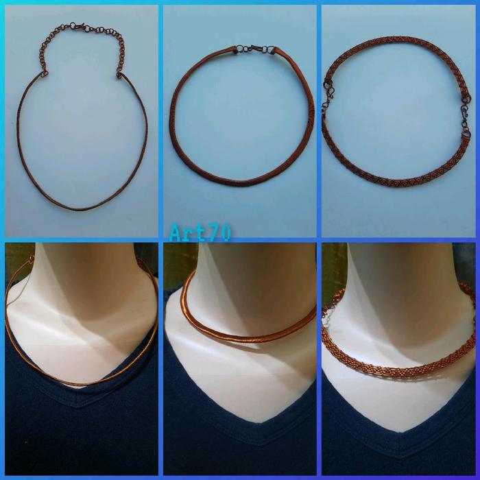 Kalung choker handmade wire tembaga copper