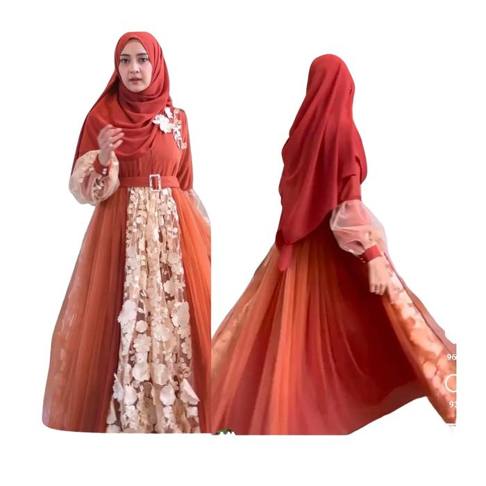 READY GAMIS EID SERIES 2 SIZE S RUDEYA SYARI Dress Dewasa Pesta Muslim