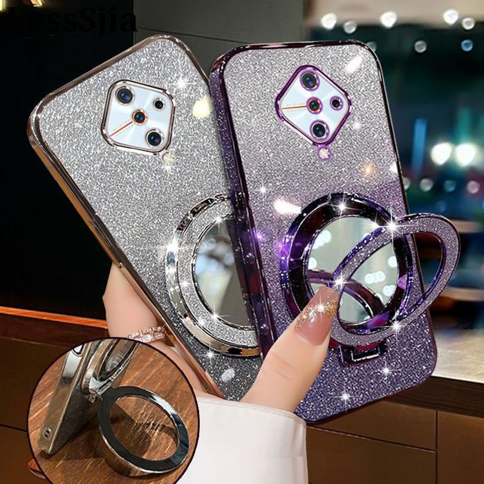 For Vivo S1 Pro / Vivo S1 Y29 V50 Pro casing case Cermin kosmetik dengan fungsi dudukanCasing ponsel