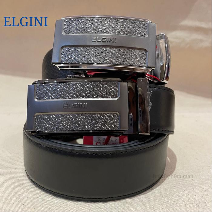 ELGINI Tali Pinggang/Belt Kulit Rel Pria Original 2094
