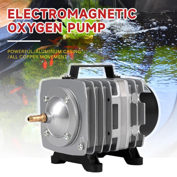 Pompa udara e-magnetik AC daya tinggi, pompa oksigen kolam ikan 25W