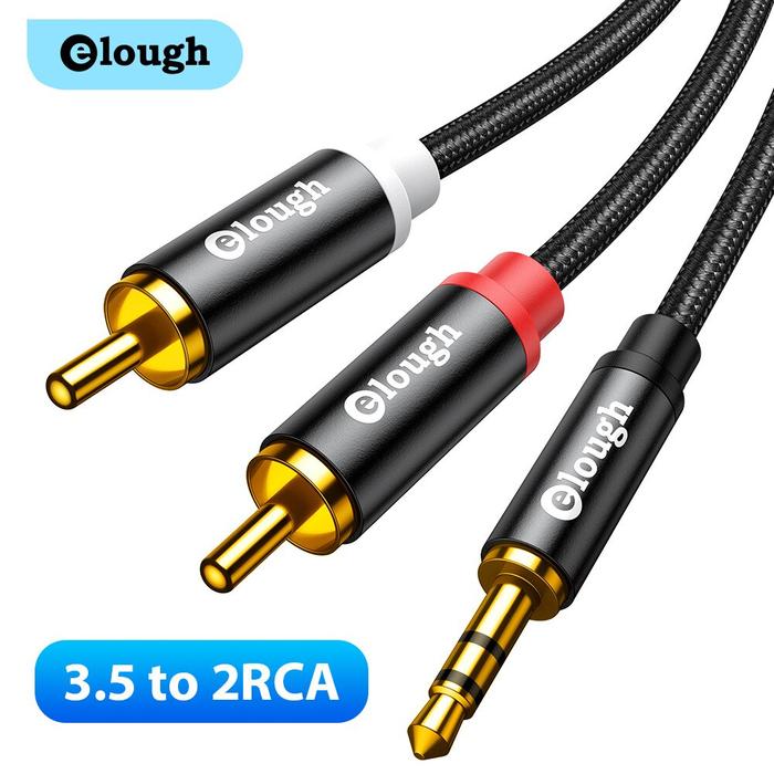 RCA Cable Jack 3.5mm to 2 RCA Aux Audio Cable Male Splitter Aux Cable