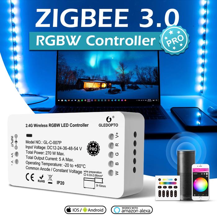 LED Controller Zigbee 3.0 DC12-54V Smart Home Pro RGBW LED Strip