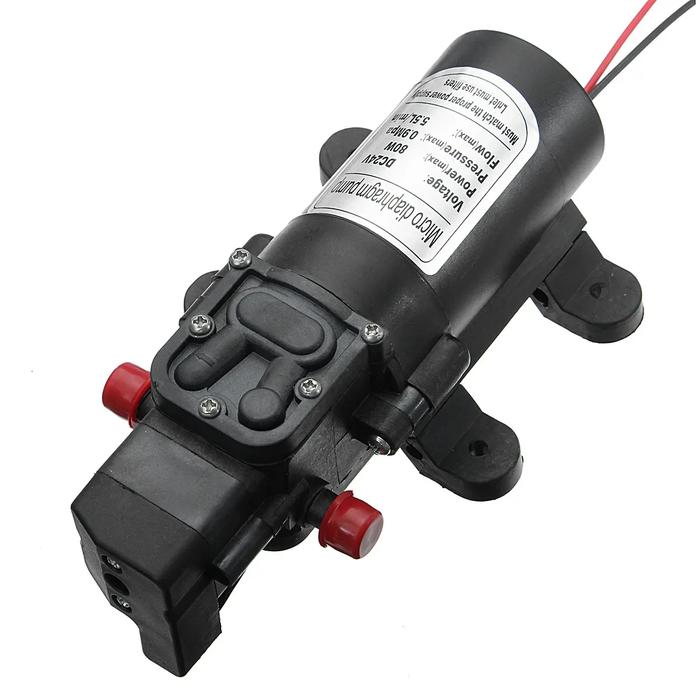 DC 12V 100PSI 60W / 24V 130PSI 80W Electric Water Pump Micro High Pressure Diaphragm Water Pump Spra