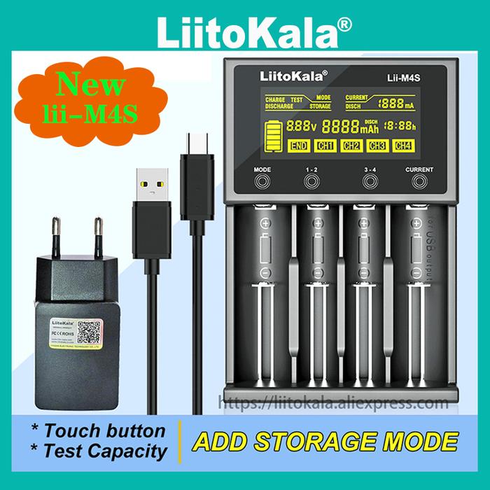 Liitokala lii-M4S lii-500 lii-402 lii-202 Smart 3.7V 18650 Charger