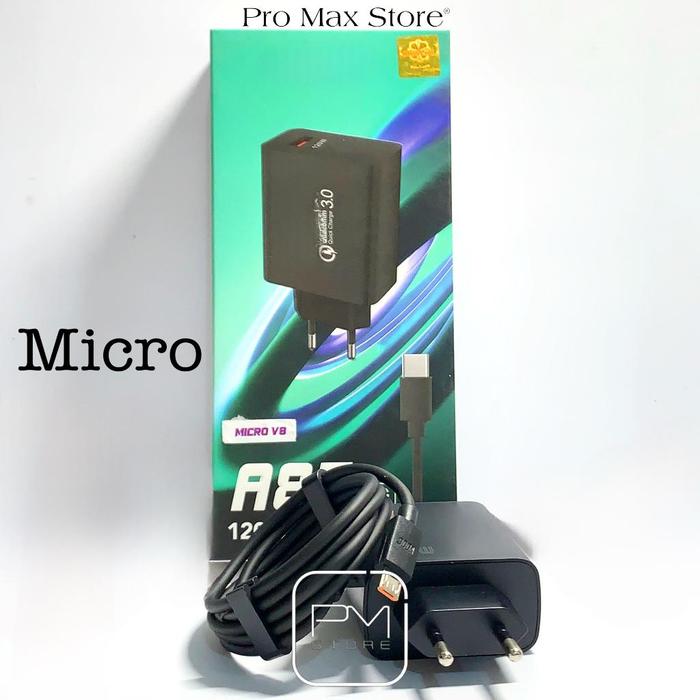 PM - Charger Oppo 120w A87 Super Vooc Micro Dan Type C | Casan A87 120watt Super Fast Charger | Char