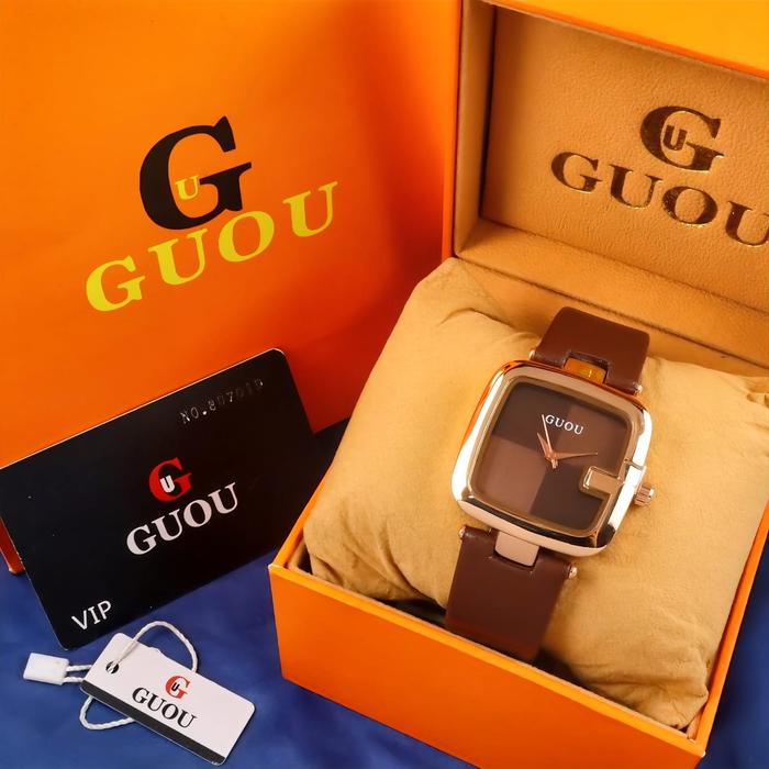 Jam Tangan Wanita GUOU Original Full Set Fre Box Ori & Paperbag & Kartu Garansi Va1130