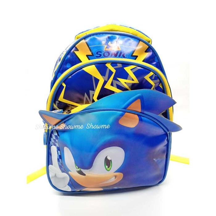 Showme tas anak - Tas Ransel Anak Sekolah PAUD - TK - Playgroup 3D sonic - loco thomas and friends