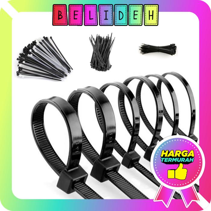 ☛BELIDEH☚ Kabel Ties 100pcs Kabel Tis Cable Ties Tali Ties Pengikat Kabel 10cm 15cm 20cm R917