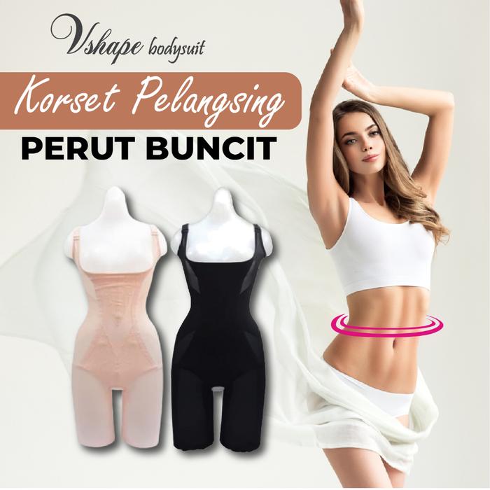 VSHAPE - Bodysuit Viral Pelangsing Pakaian Dalam Penghilang Lemak Infrared Korset Badan Populer Mura