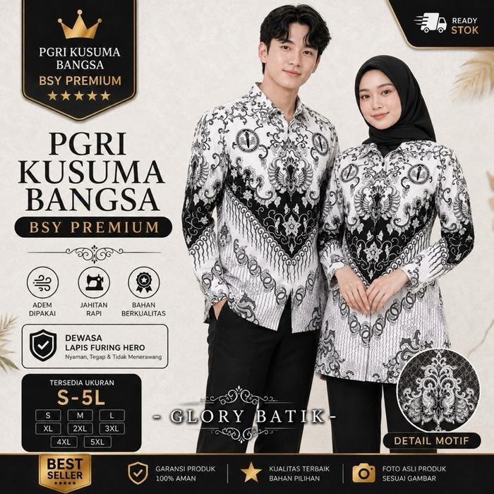 Seragam PGRI Guru Pria Wanita | Baju PGRI Kusuma Bangsa lapis furing | PGRI Wanita Terbaru | PGRI Pr