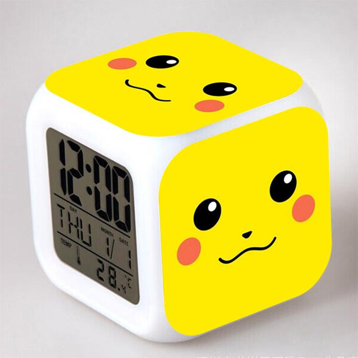 Pokemon Go Alarm Clock Pikachu LED Kawaii Game Figure Anime