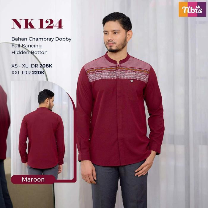 PROMO LEBARAN !!! NIBRAS NK124 KOKO PRIA LENGAN PANJANG DOBBY PROMO TERBARU 55% SEGERA DIBELI