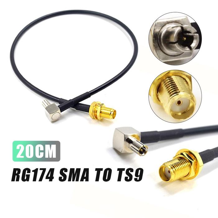 Kabel Pigtail Dual Ts9 to Sma Female Untuk Sambungan Antena Modem Wifi (Mifi) Dan Modem USB Konektor