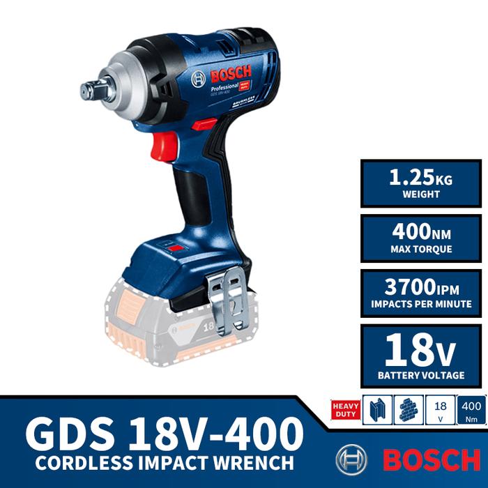 BOSCH GDS 18V-400 Cordless Impact Wrench 400NM 3700IPM 18V