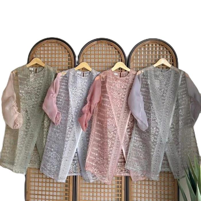 PROMO!! Outer Kardigan Nagita Tille Etnik Sapto Mix Organza - Ukuran All Size Sampai Jumbo STOK TERB