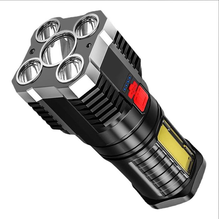 DLONG Senter 5LED Super Terang, Lampu Kerja Cob Anti Air Multifungsi