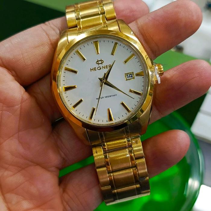 jam tangan pria hegner 1678 gold