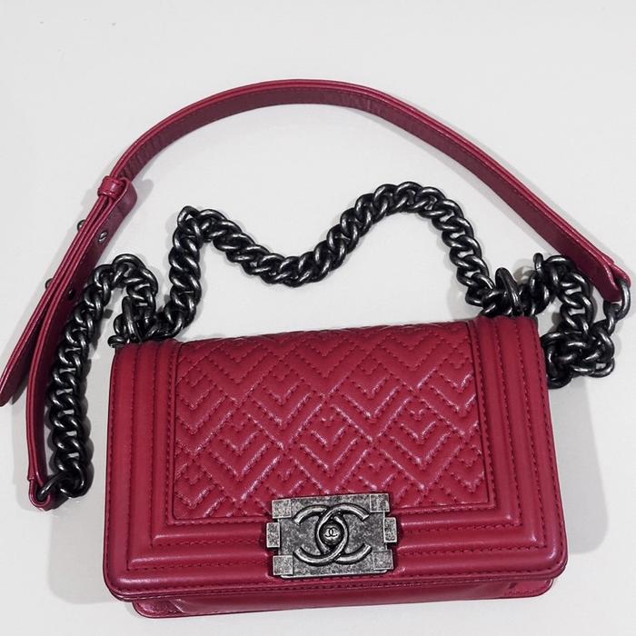 Chanel boy geometrics chevron quilted