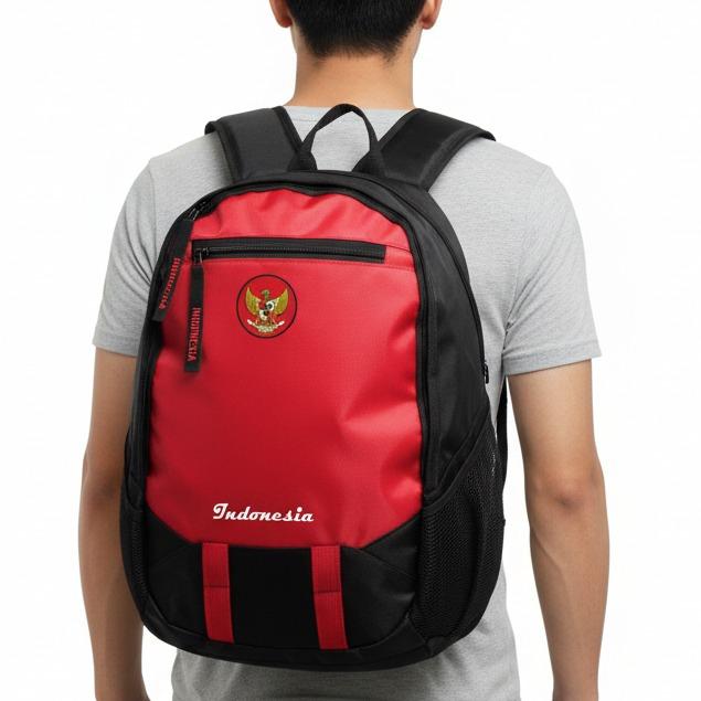 TAS RANSEL BOLA TIMNAS INDONESIA HITAM MERAH