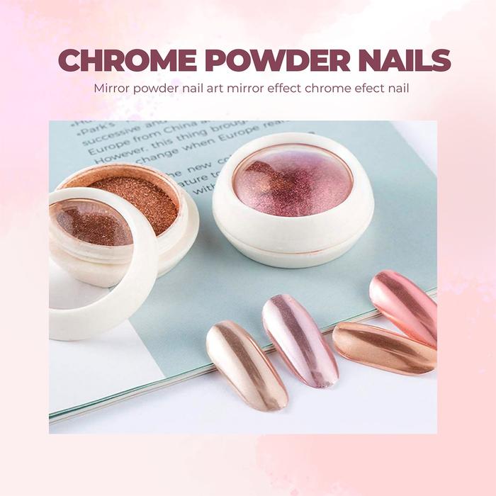 Mirror Powder Chrome Titanium Nail Art Kutek Bubuk Kutek Powder 0.5 gr