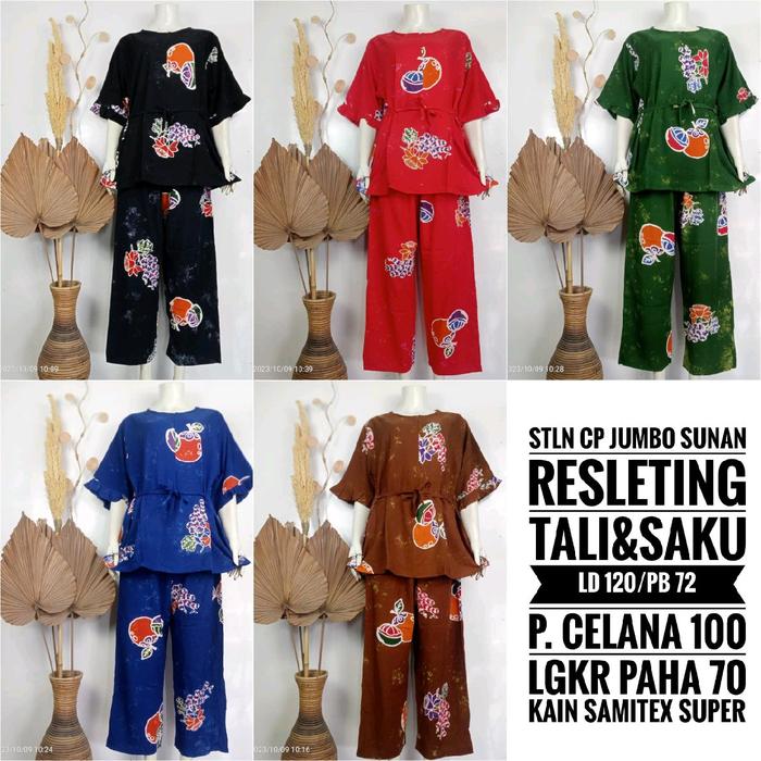 stelan cp jumbo sunan/stelan jumbo/stelan batik/batik palaba/daster stelan/nizarstore/pakaian santai