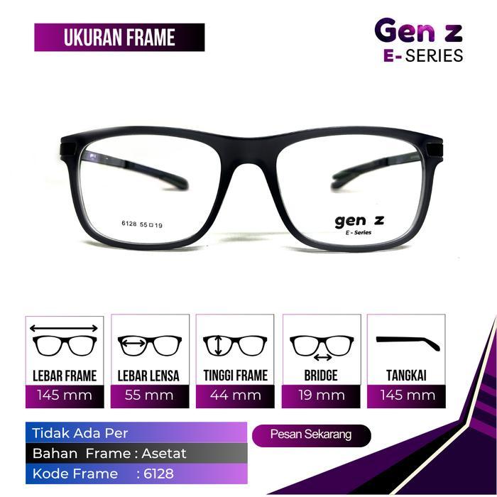 Frame Kacamata Gen Z Original 6128 E-Lock Lebar 145